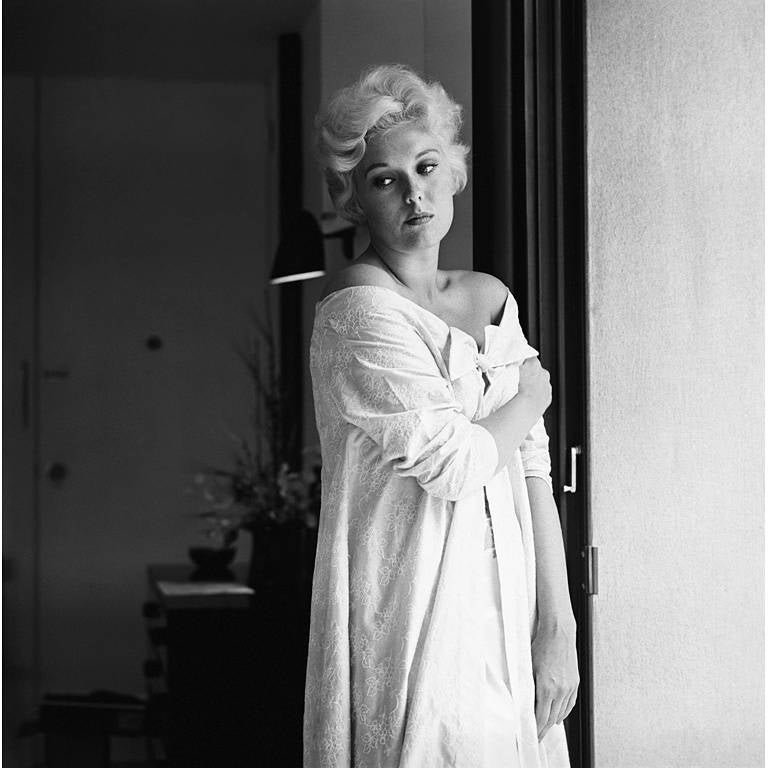 Sid Avery Black and White Photograph - Kim Novak at Home in Los Angeles