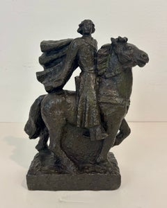 Ivar Johnsson Bronze Sculpture "Kungen Rider Eriksgata", Sweedish, 1950s