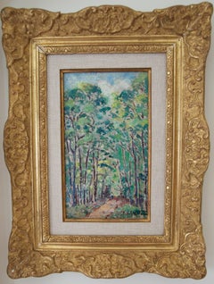 Antique "La garenne de Pesselières"      Paysage (Landscape with Trees)