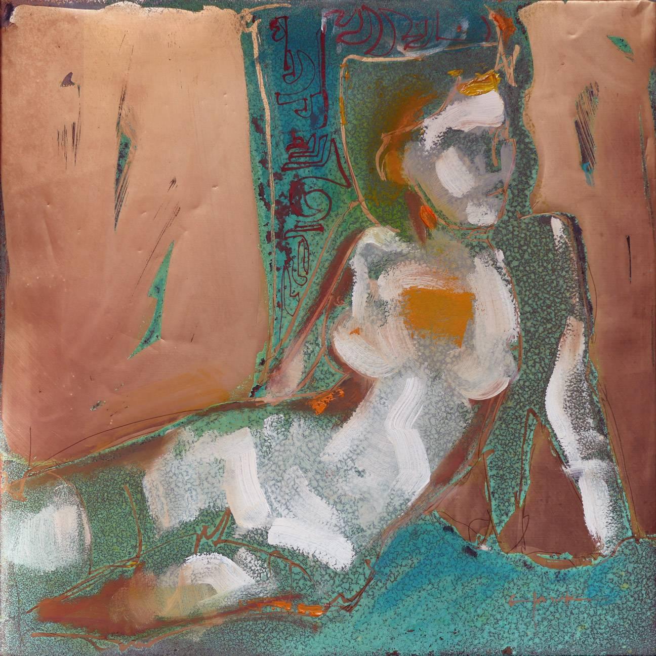 Richard Hawk Nude Painting - Composure