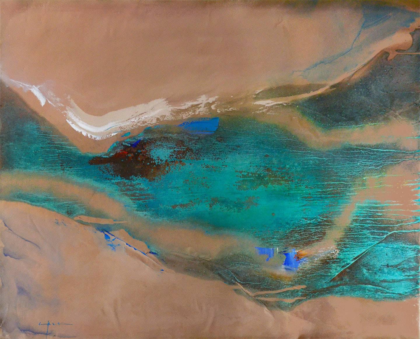 Flow #3 - Painting by Richard Hawk