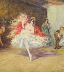 Flamenco-Tanzen auf dem Terrassensims