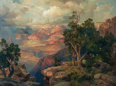 Grand Canyon of Arizona von der Hermit Rim Road 1912 (Farbige Chromolithografie)