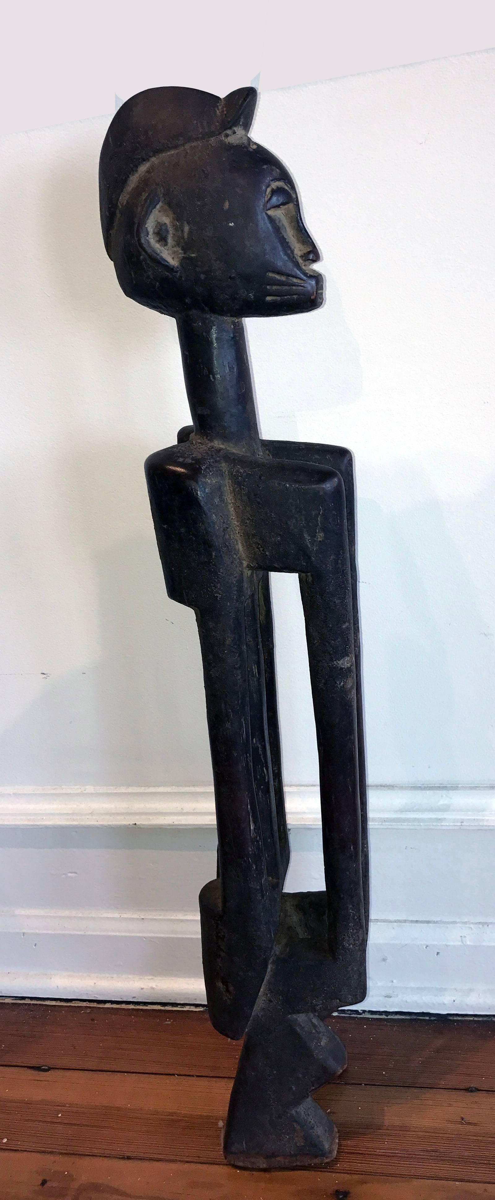 AFRICAN SENUFO FIGURE - Brown Figurative Sculpture by Unknown