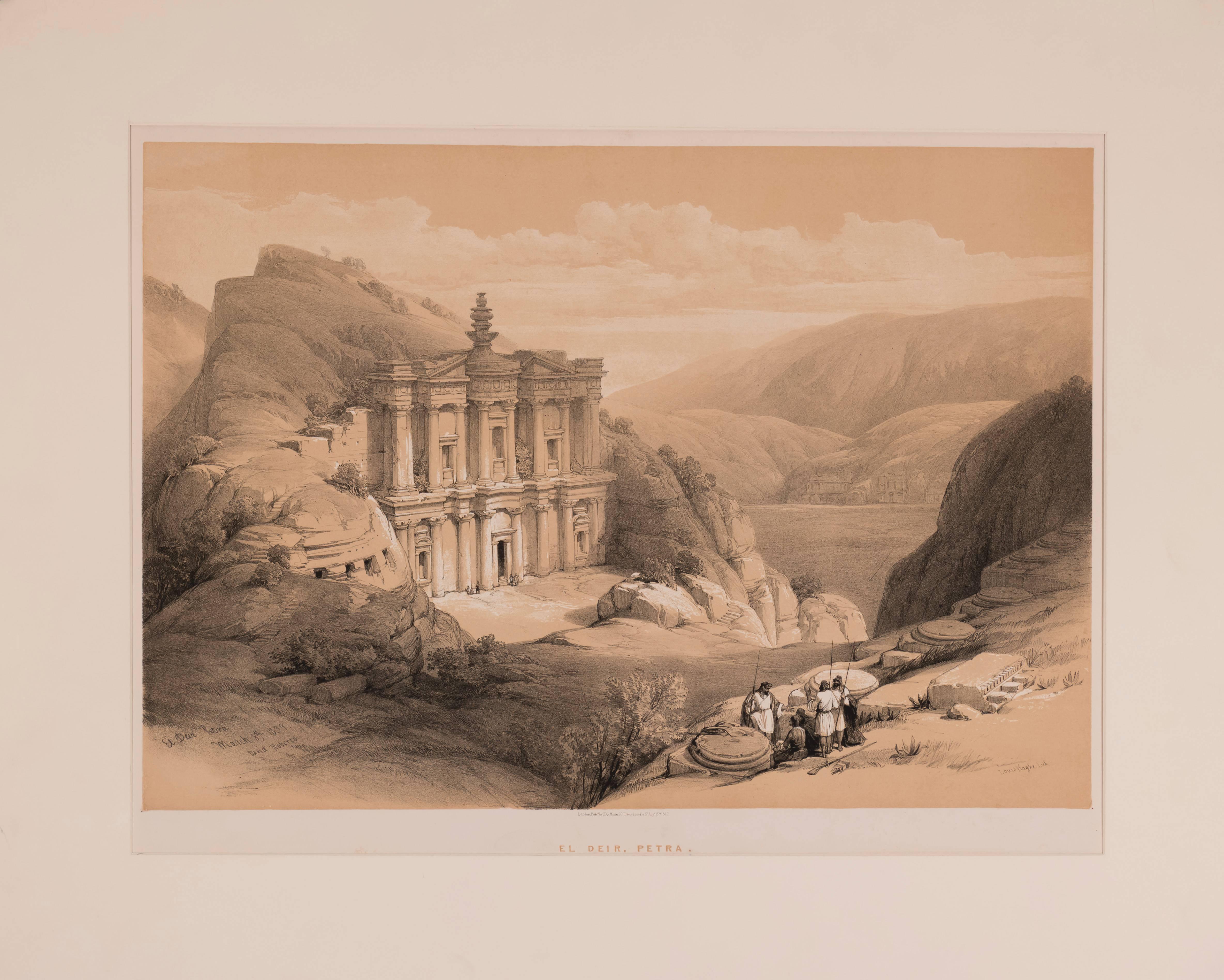 David Roberts Landscape Print - El Deir, Petra 