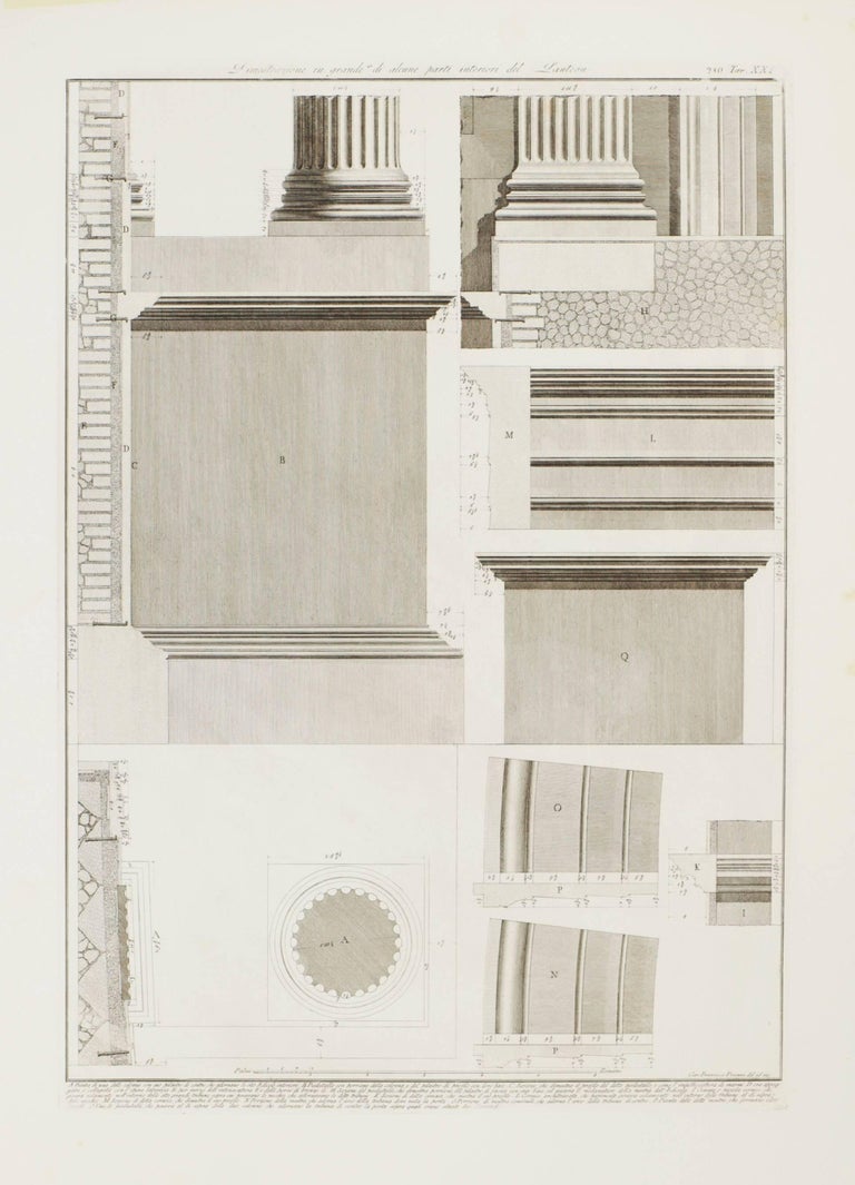 Giovanni Battista Piranesi Interior Print - Architectural Elements of the Interior of the Pantheon in Rome