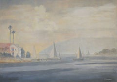 Sailboats on a Foggy Day, Rose Bay, Sydney Australia 