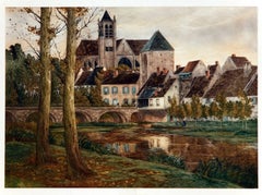 French Village by a Stream
