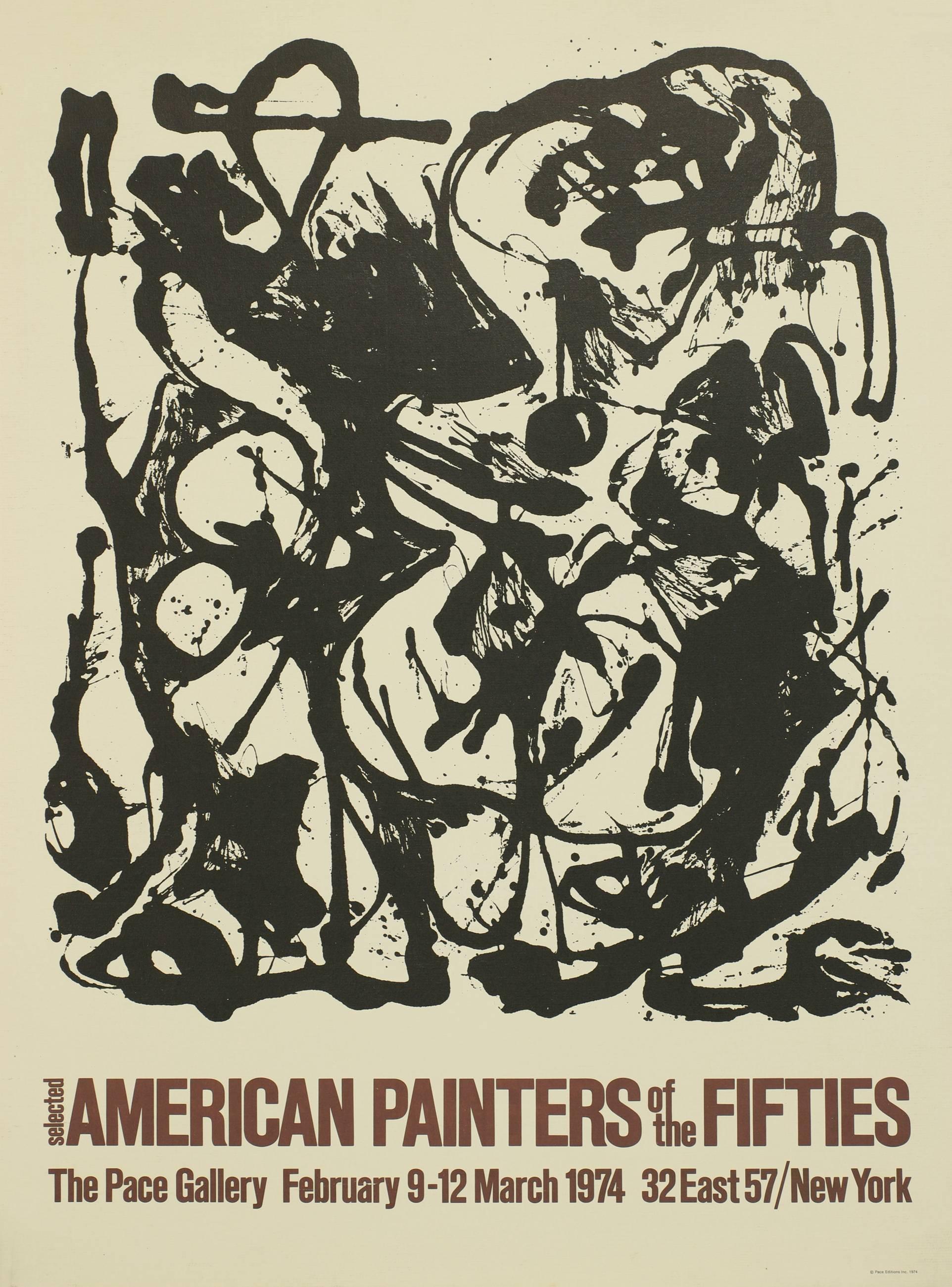 Jackson Pollock Abstract Print - Select American Painters of the Fifties