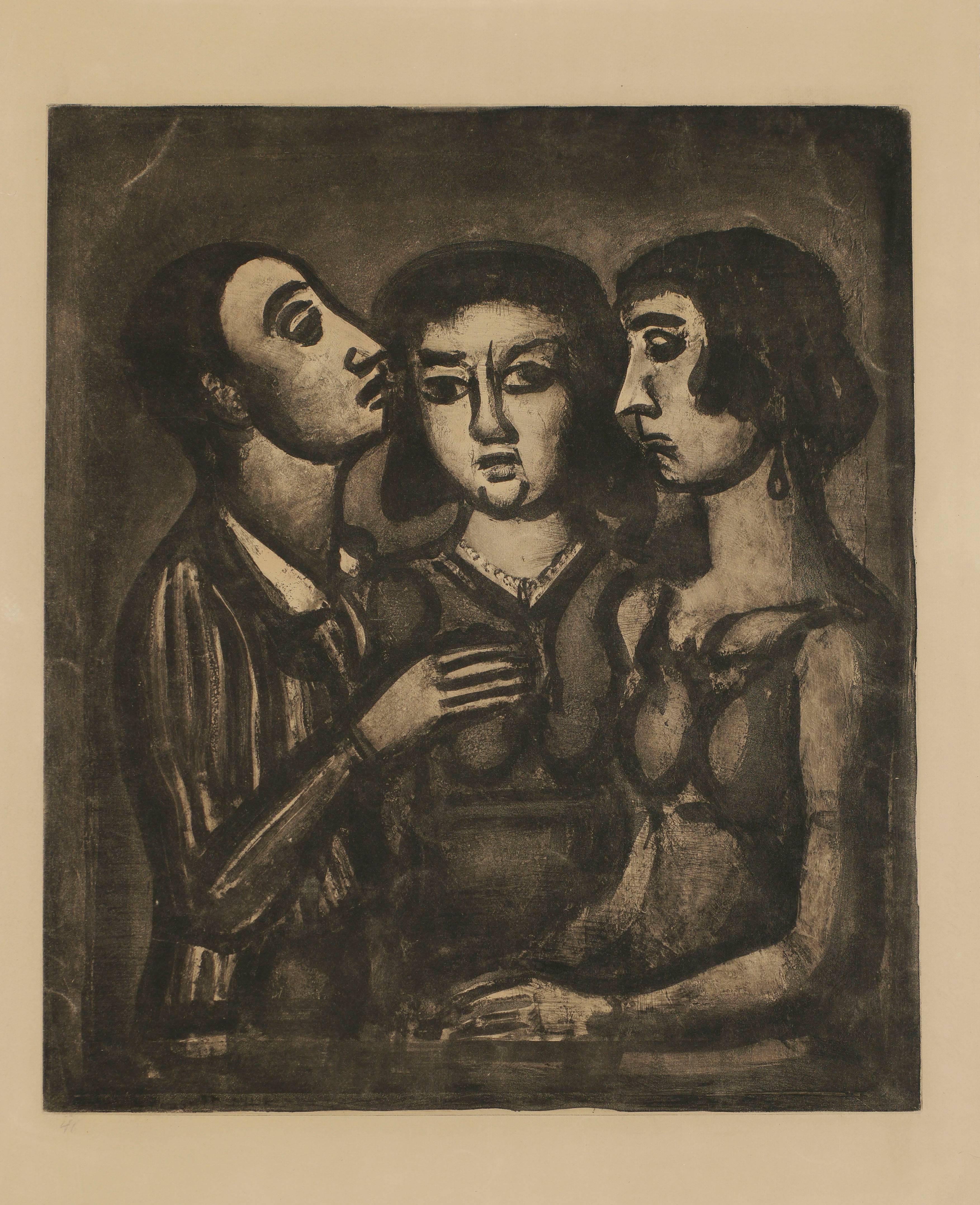 Georges Rouault Figurative Print - "Portents", Plate 41 from Rouault's Miserere
