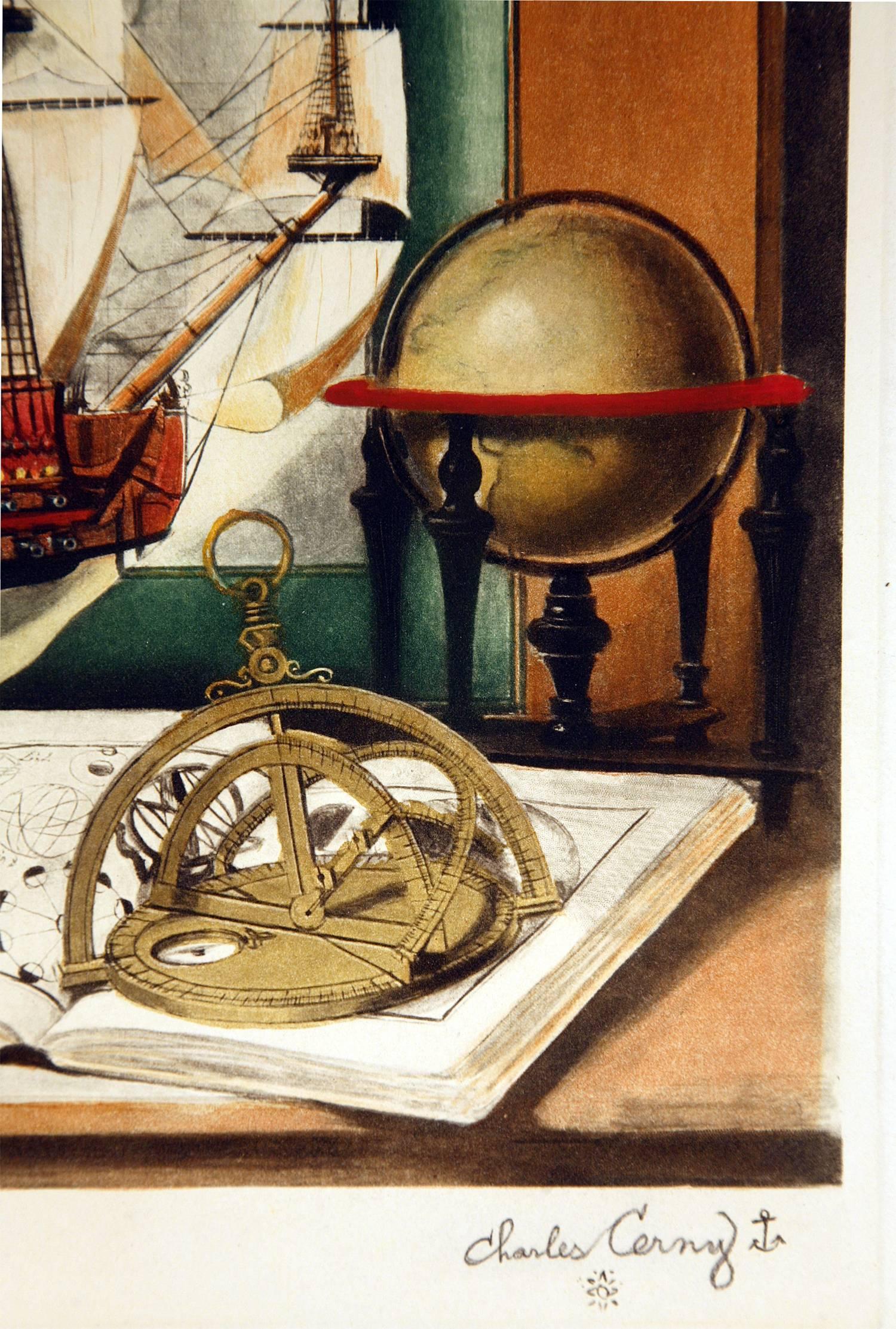 Maritime Still Life with Sexton - Print by Charles Cerny