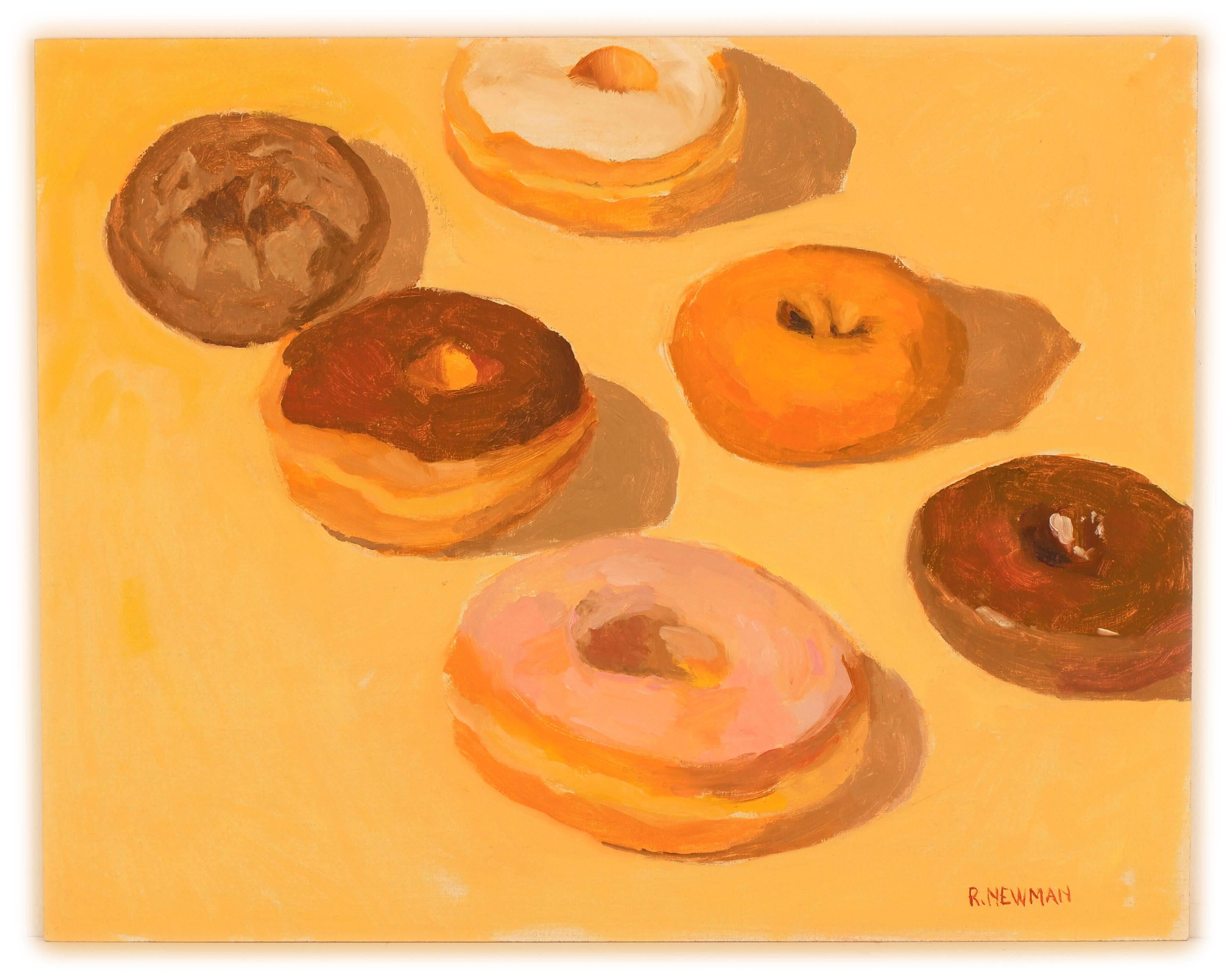 Rachel Newman Still-Life Painting - Donuts!
