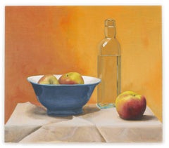 Still Life with Bottle, Blue Bowl and Apples