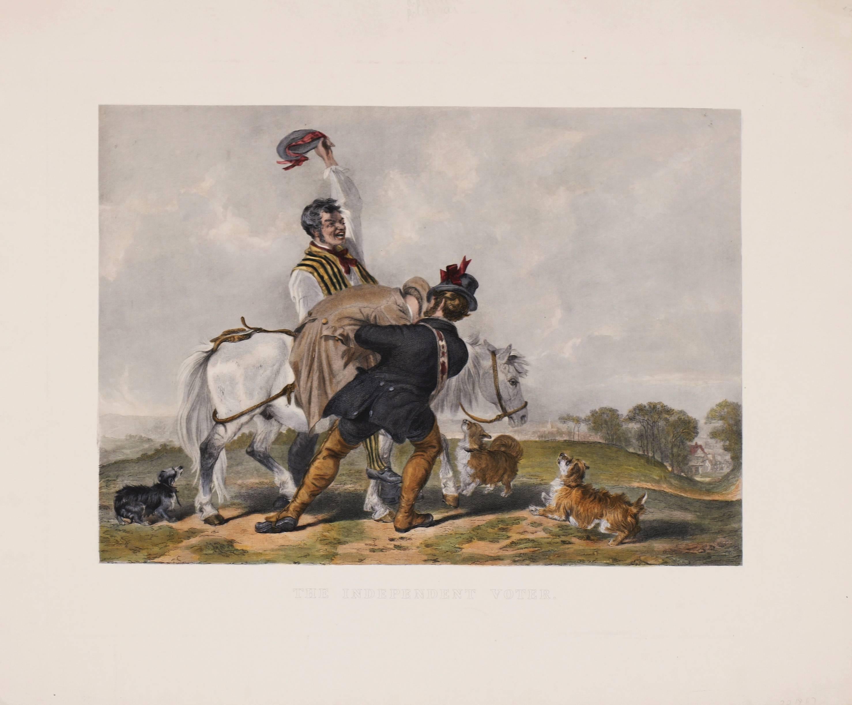 Robert William Buss Figurative Print - The Independent Voter