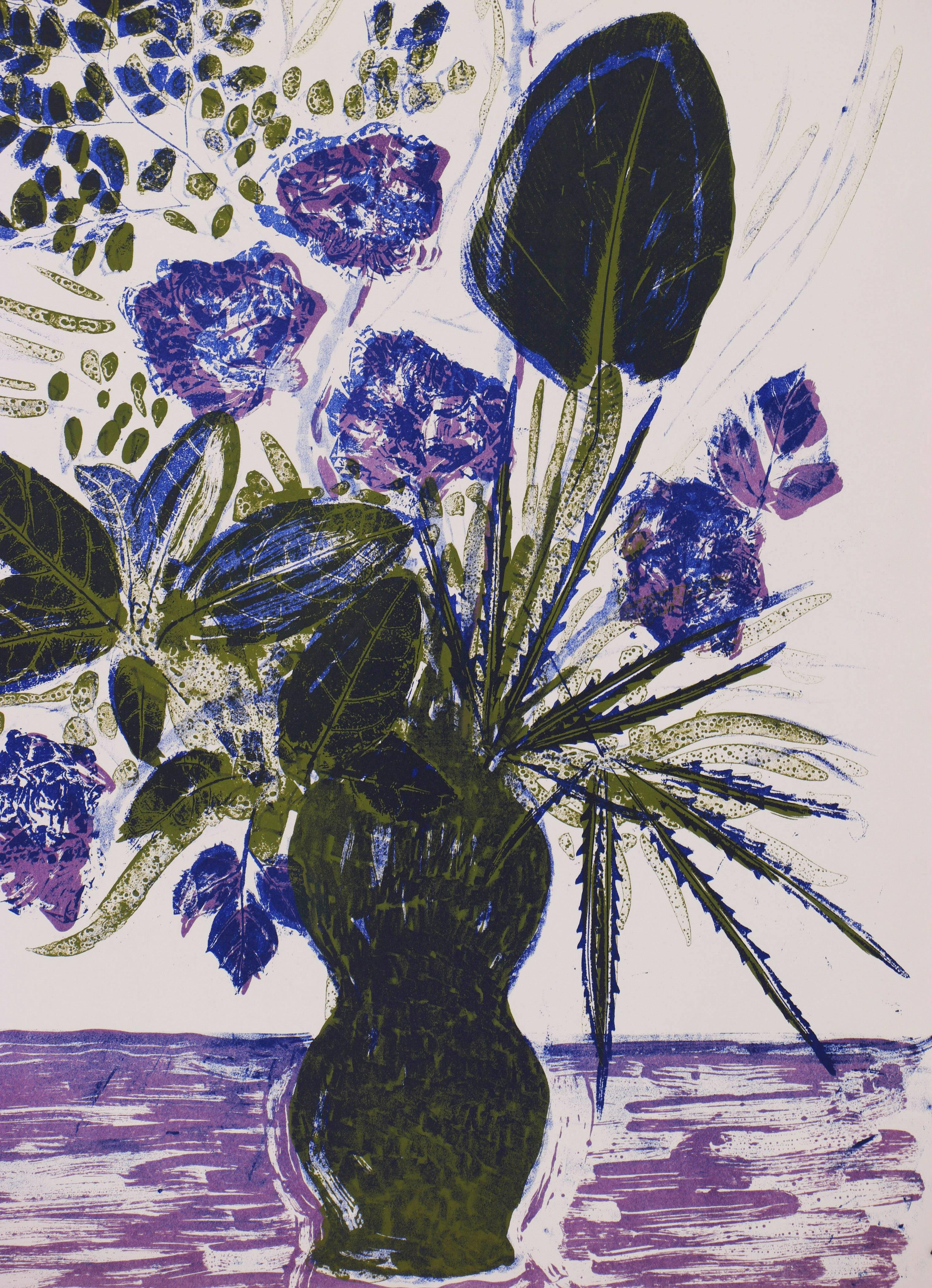 Purple and Blue Bouquet - Print by Alessandro Nastasio