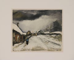 Vintage Snow Covered Village