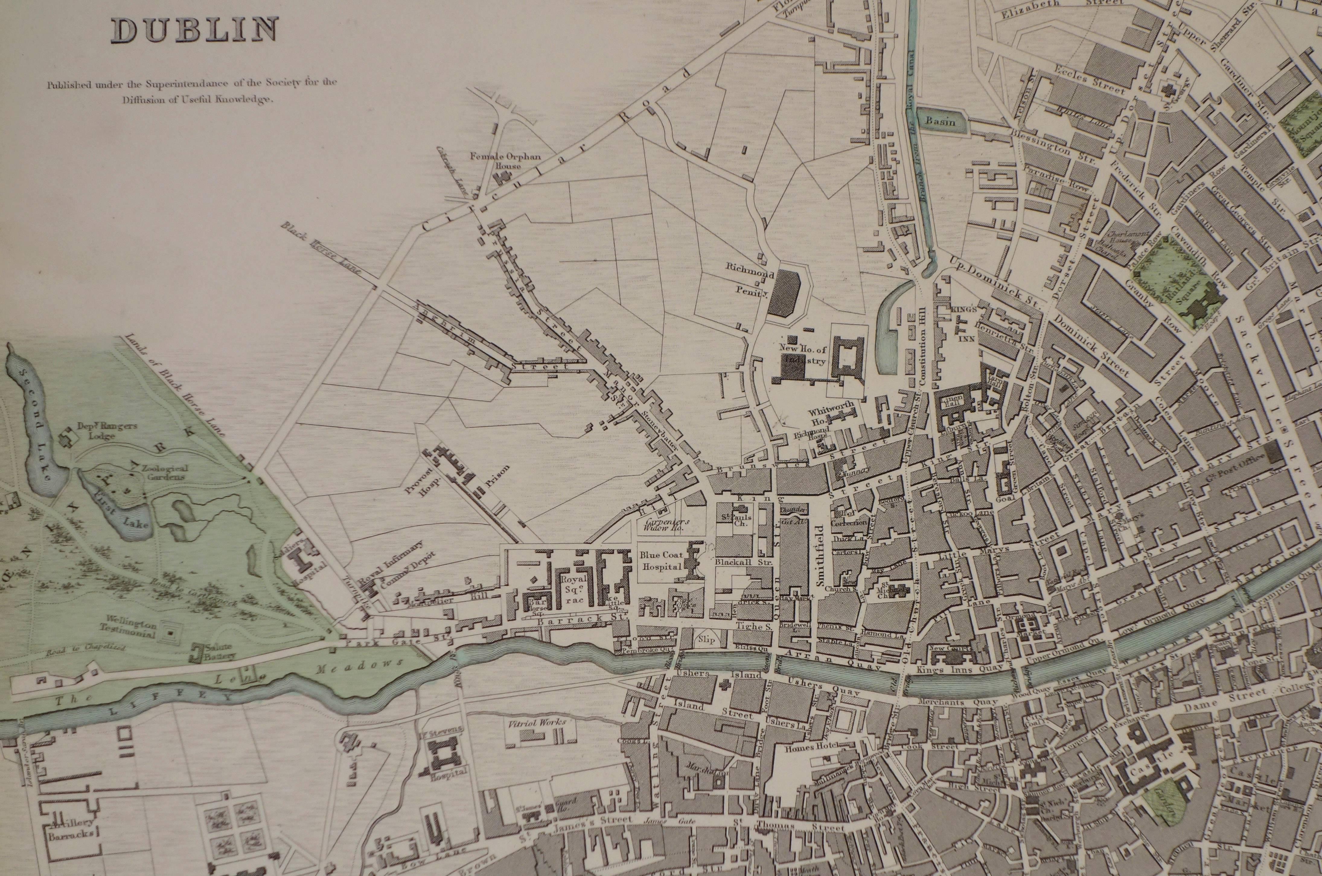 Map of Dublin - Print by Unknown