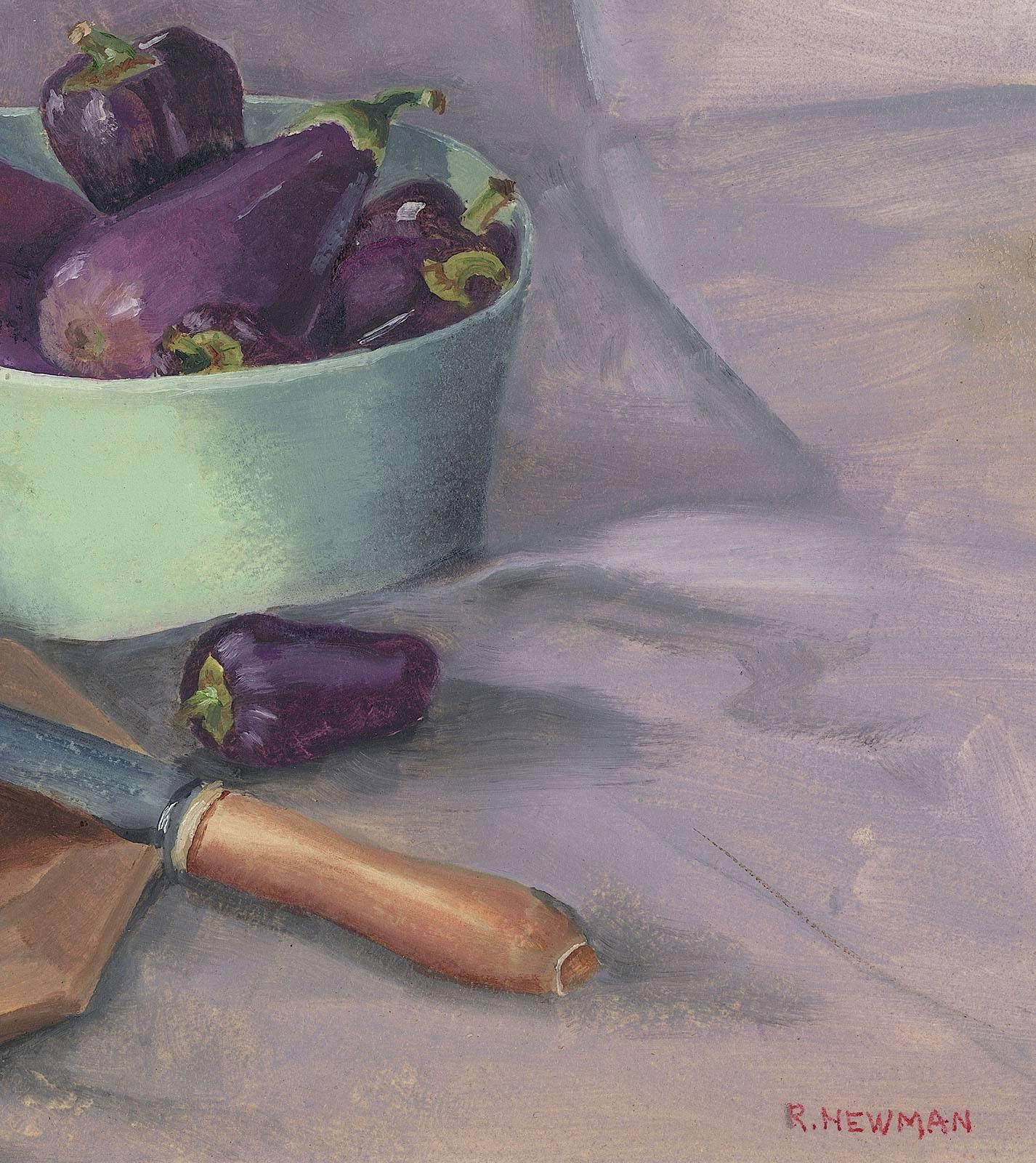 Study in Aubergine  - Realist Print by Rachel Newman