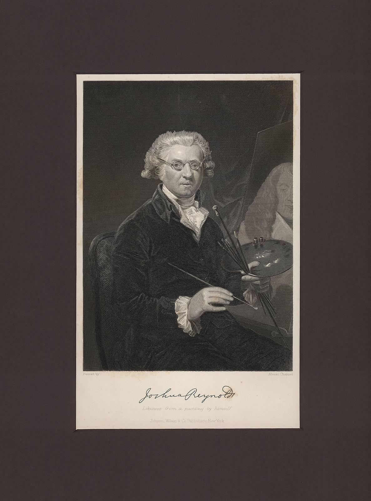 Alonzo Chappel Portrait Print - Portrait of Joshua Reynolds