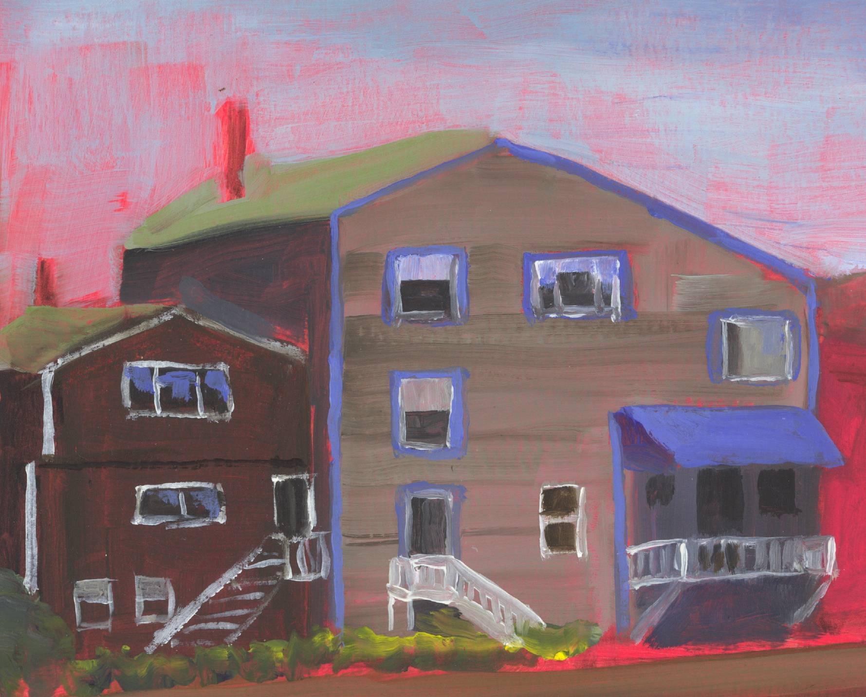 Houses in Rockport, Massachusettes - Art by Rachel Newman