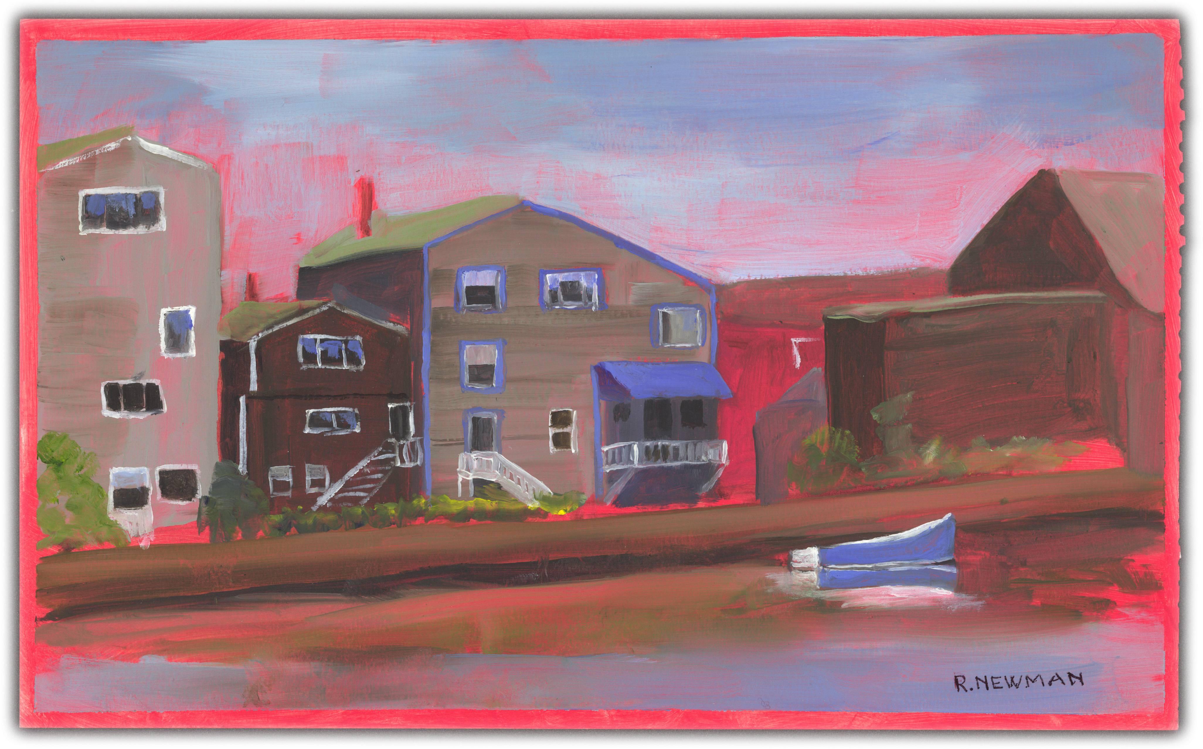 Rachel Newman Landscape Art - Houses in Rockport, Massachusettes