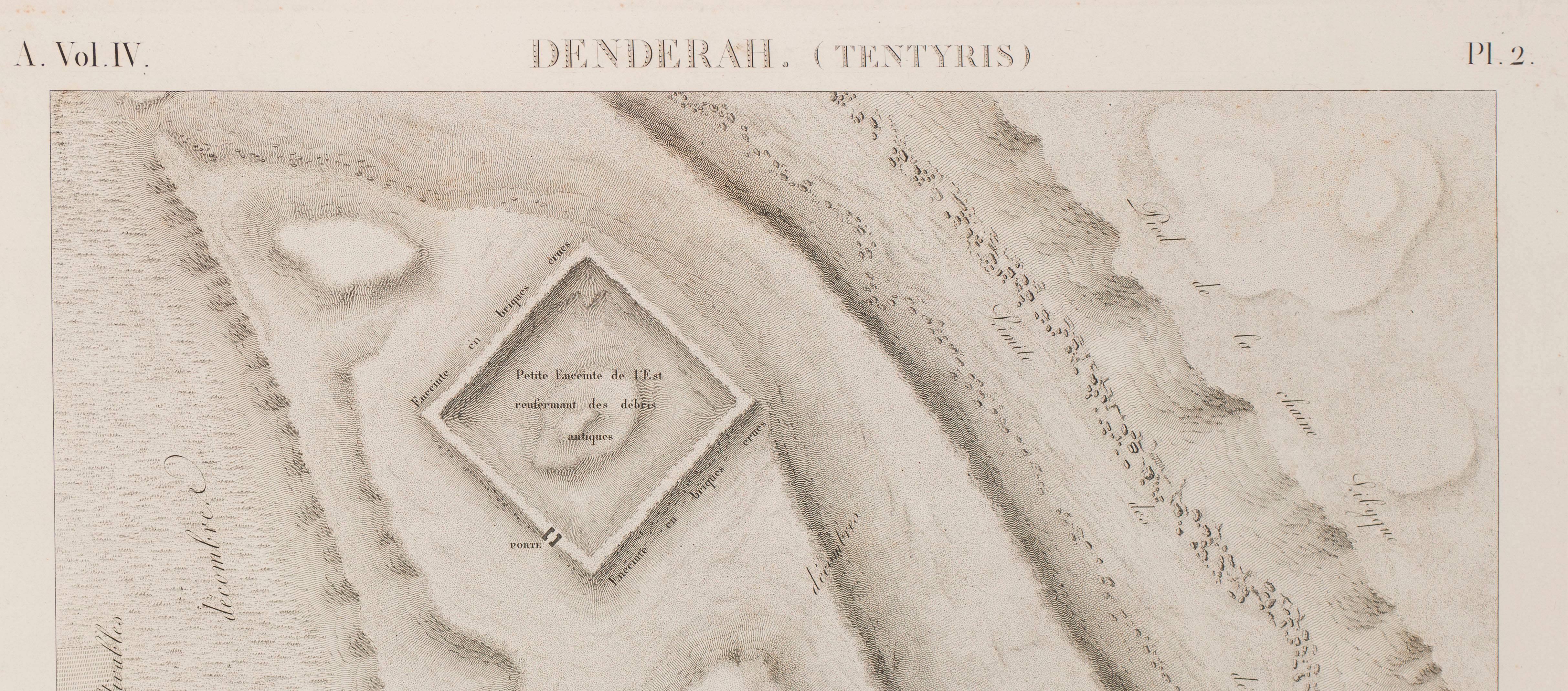 Denderah (Tentyris) Plan des Ruines - Print by Unknown
