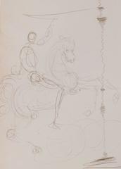 Dedication Pencil Drawing by Salvador Dali