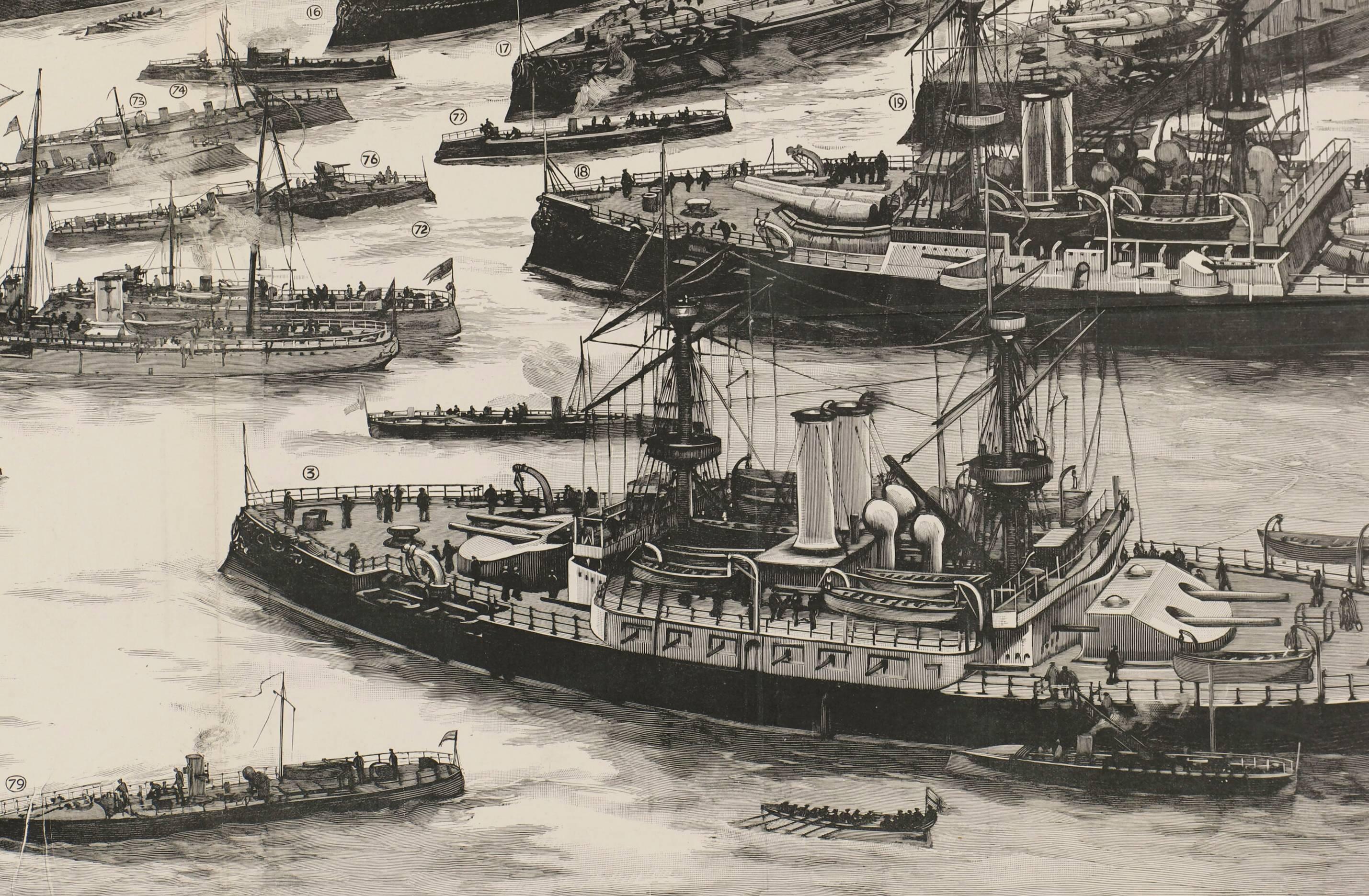 Our First Line of Defence: The Royal Navy - Beige Landscape Print by Unknown