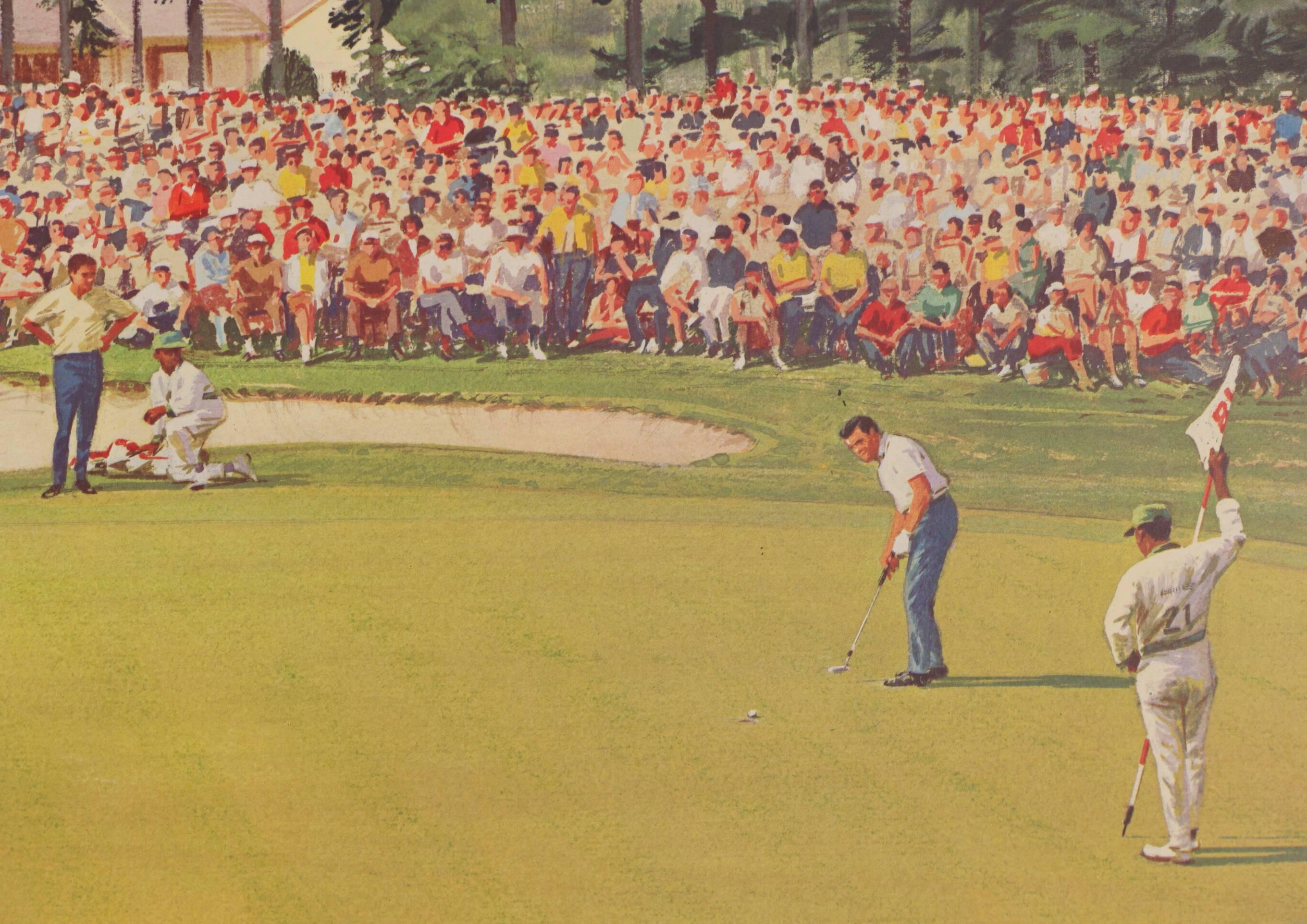 The Masters 1968, Goalby's Final Putt - Print by Arthur Weaver