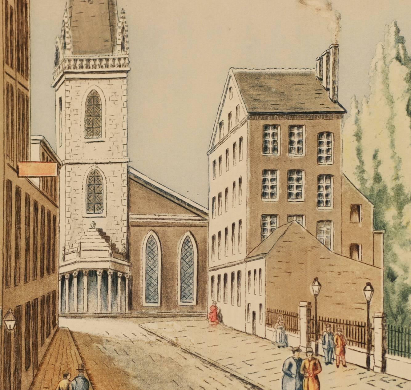 Wall Street in 1829 - Print by Unknown