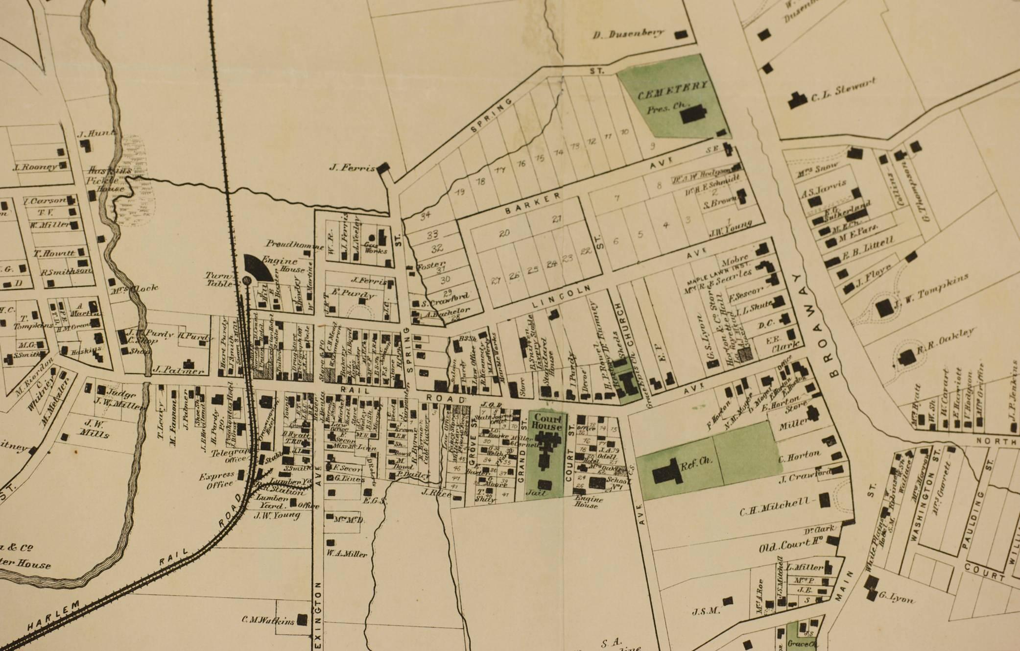 Map of White Plains, New York - Print by Unknown