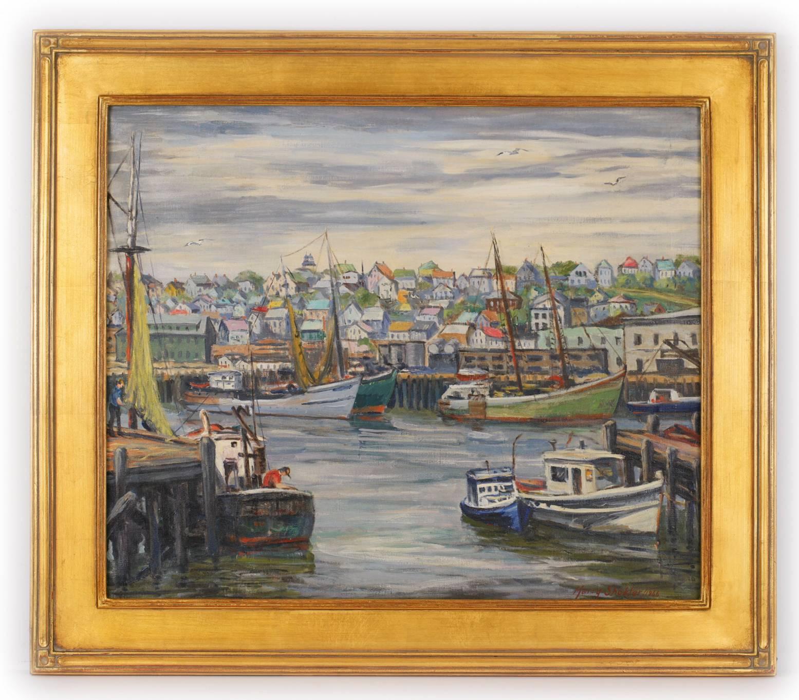 Harry Shokler Landscape Painting - Gloucester Harbor MA