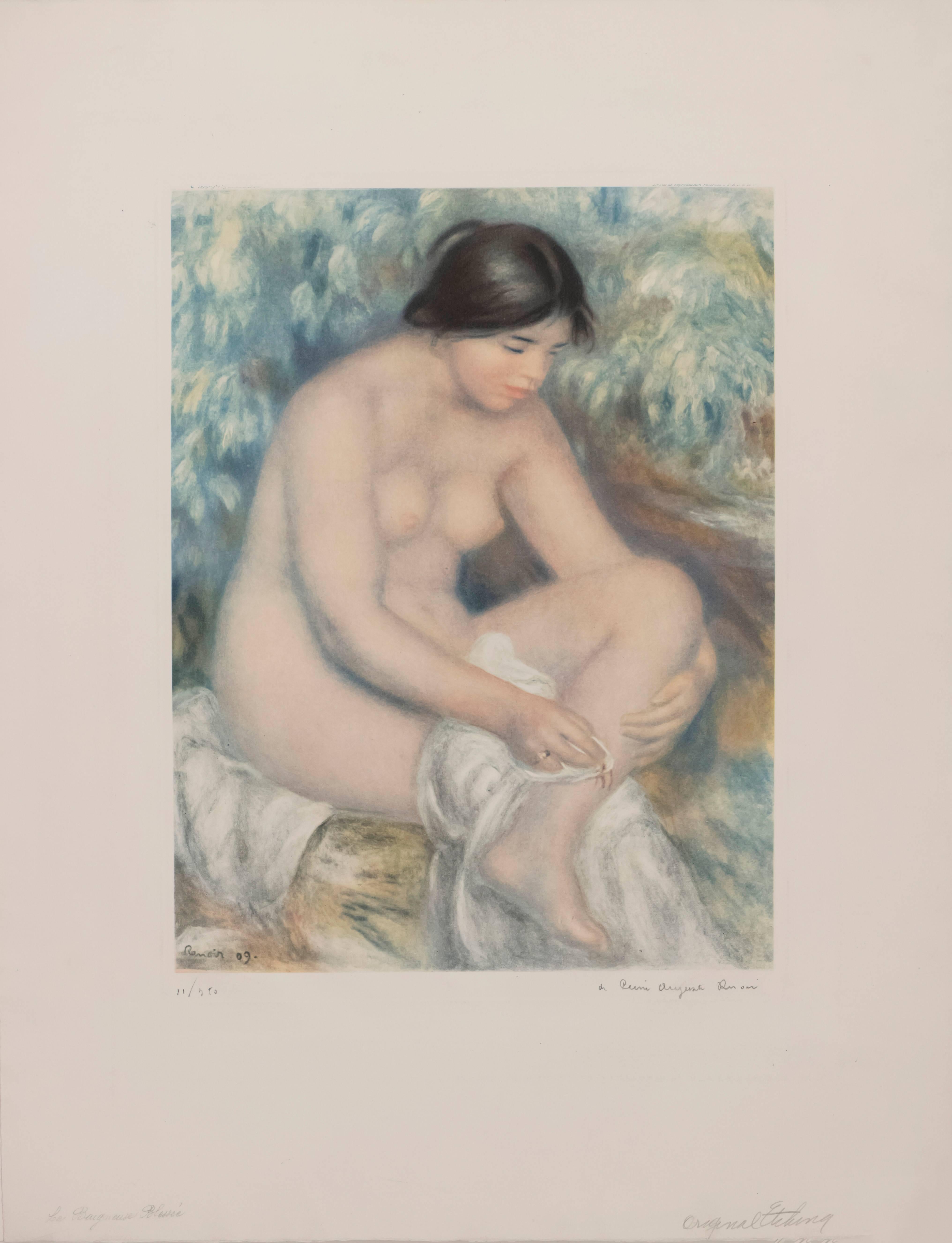 Unknown Nude Print - La Baigneuse Blesse