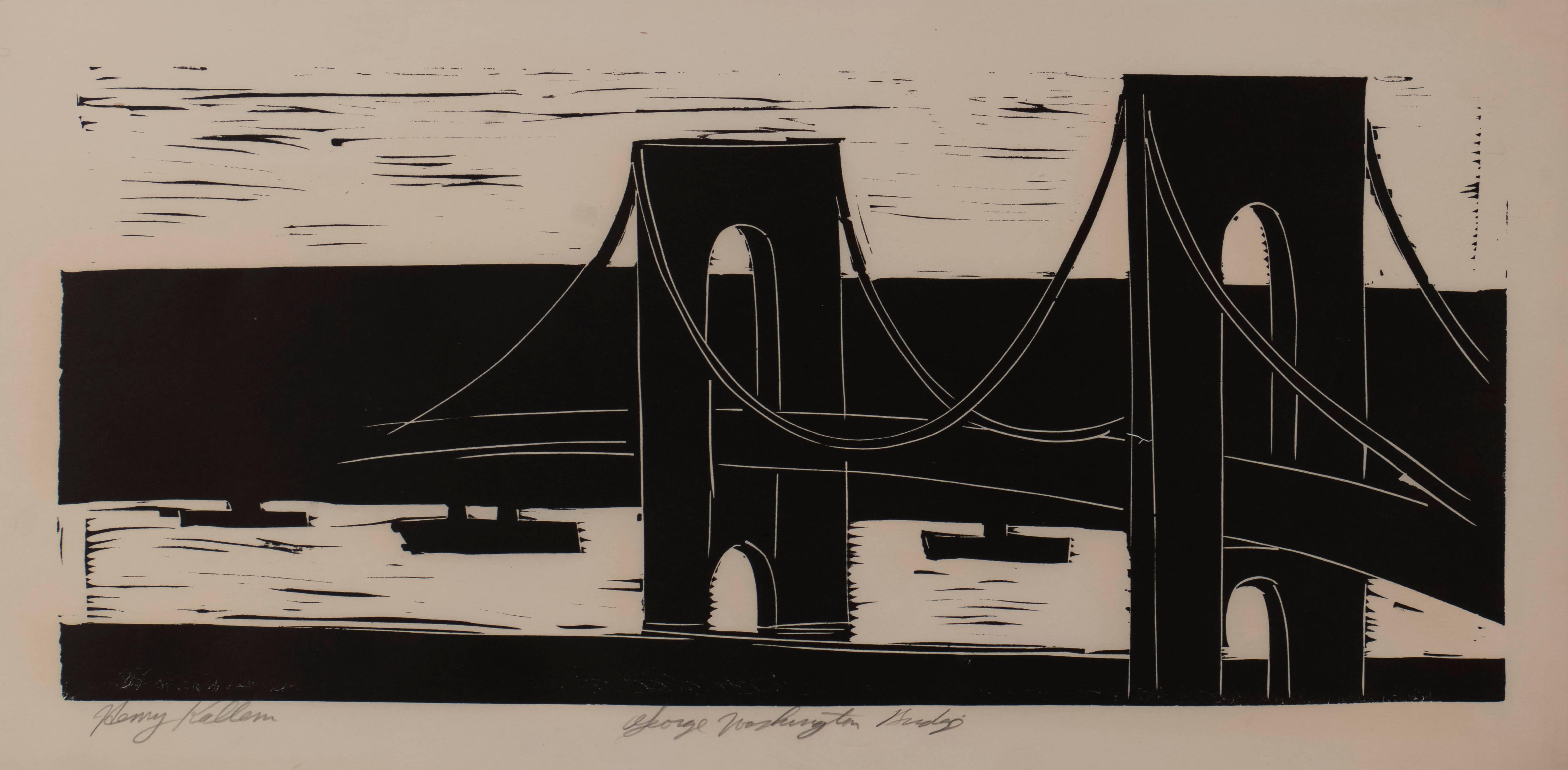 Henry Kallem Landscape Print - George Washington Bridge