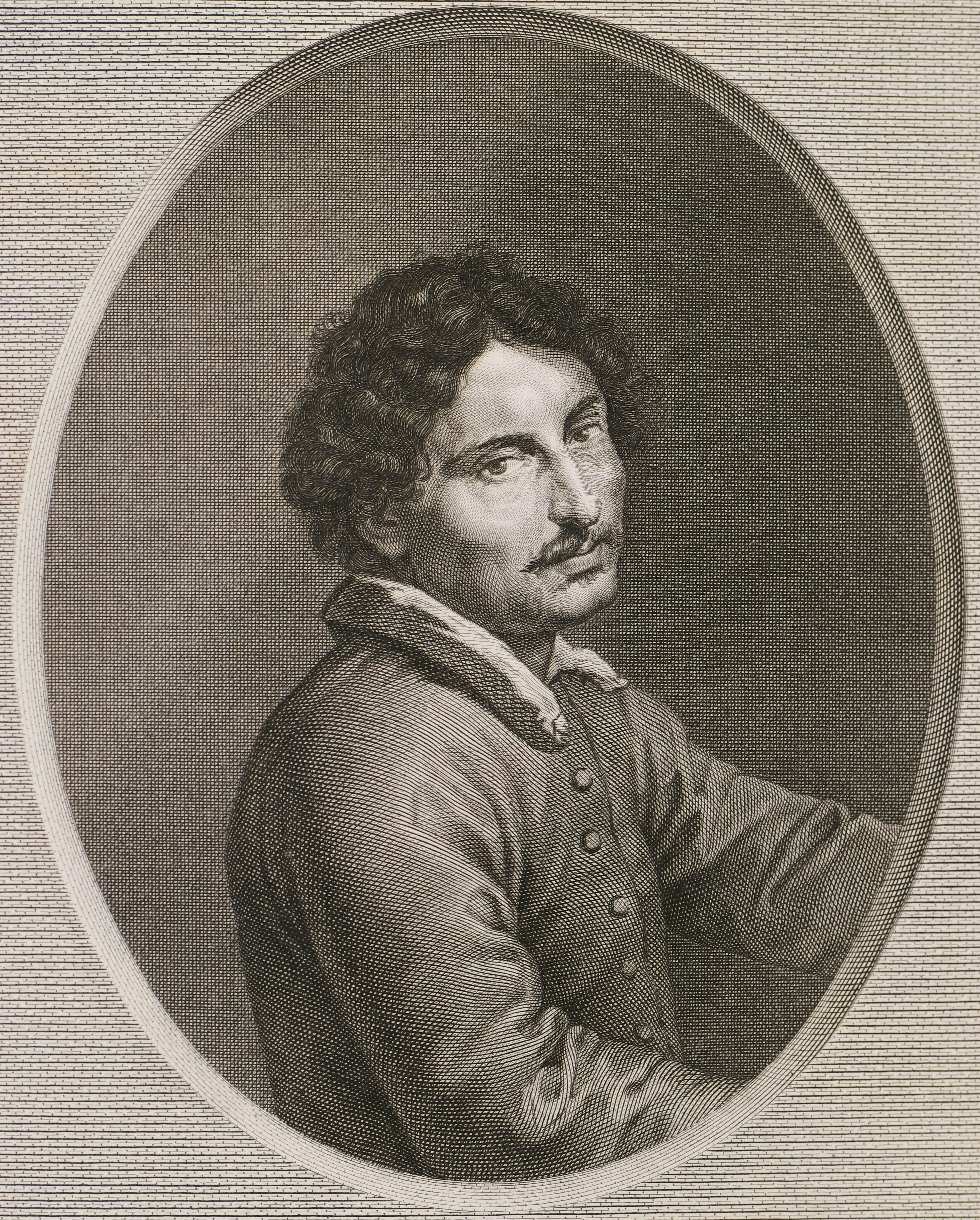 Portrait of Michele Angelo da Caravaggio - Print by Unknown