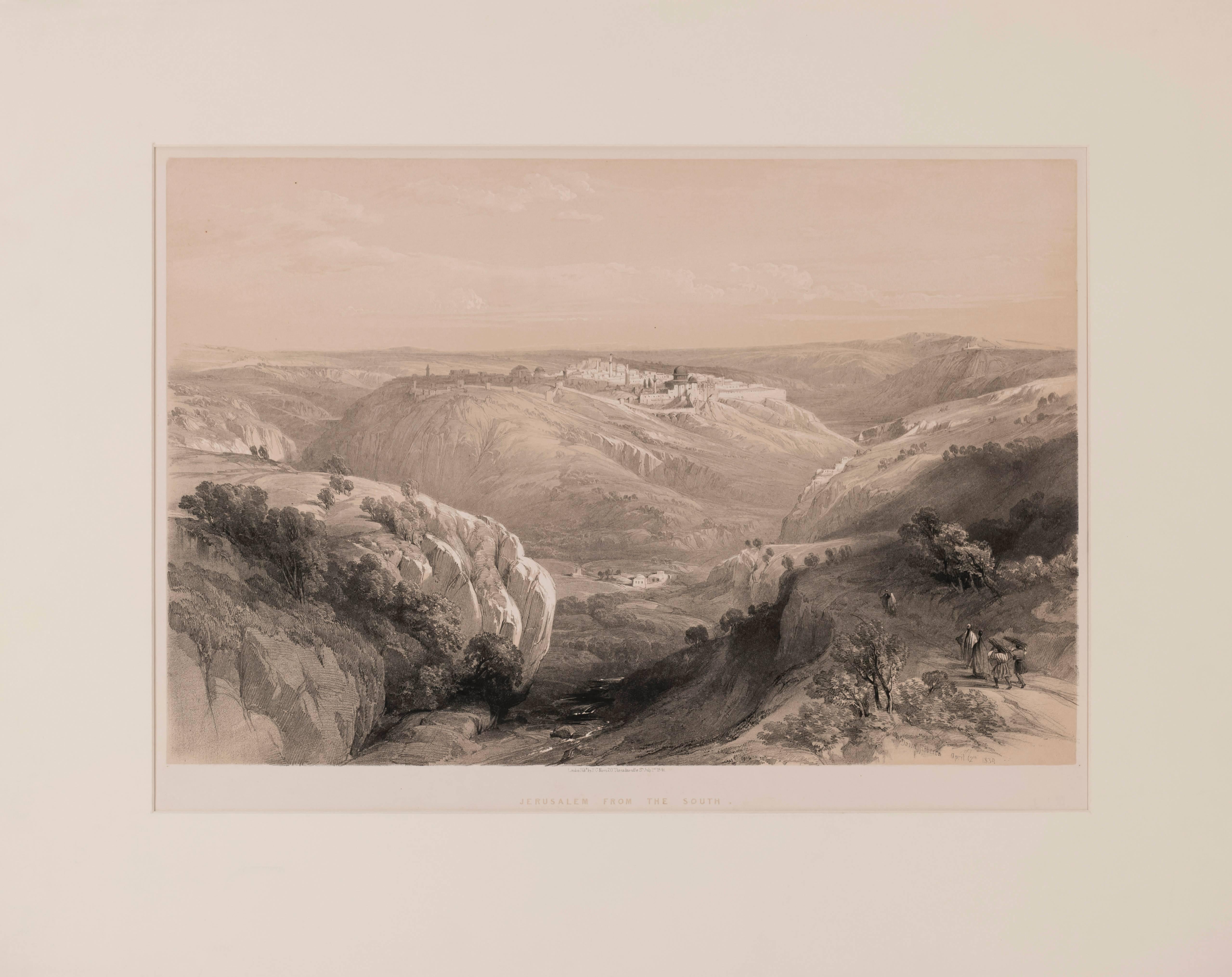 David Roberts Landscape Print - Jerusalem from the South