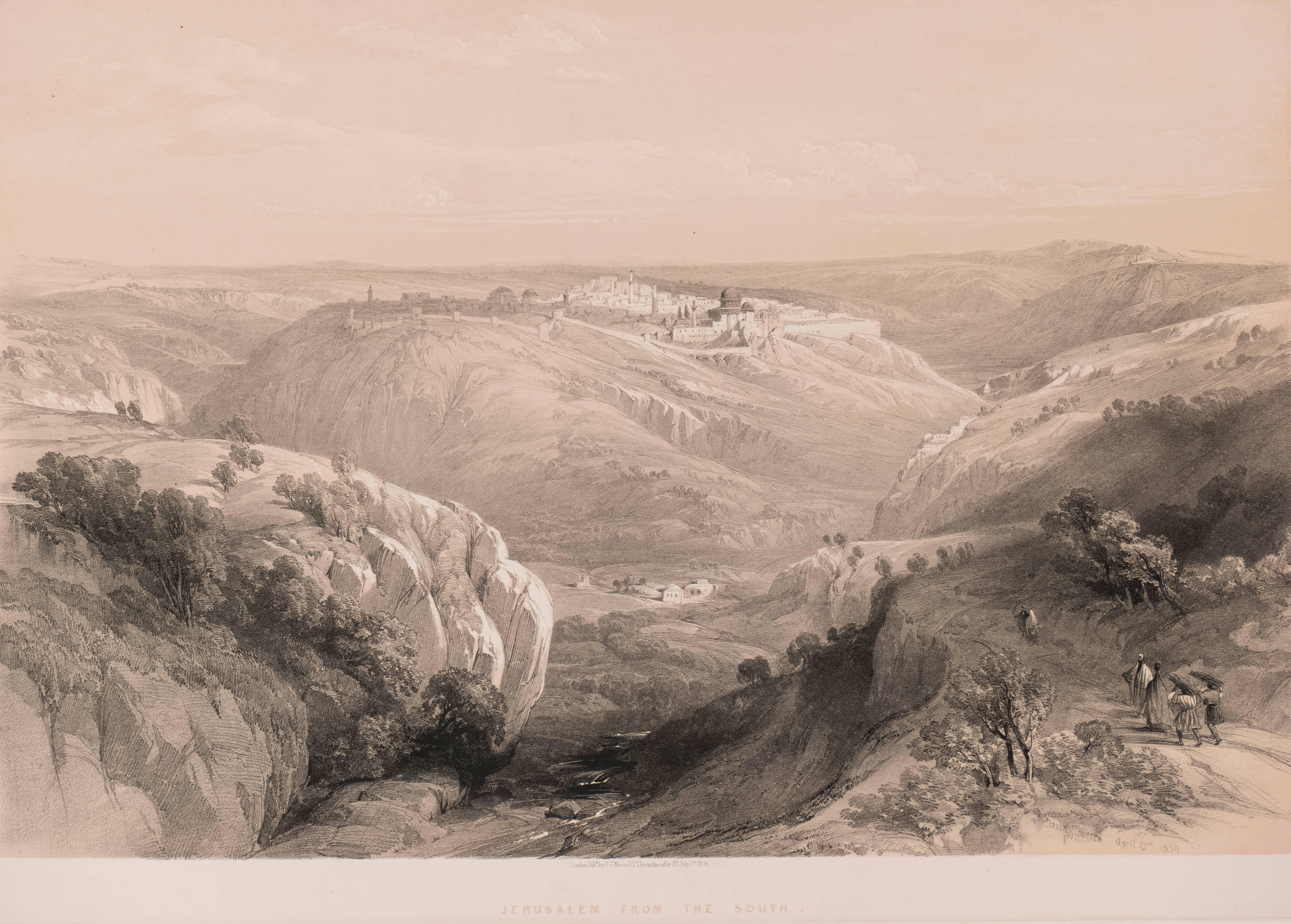 Jerusalem from the South - Print by David Roberts