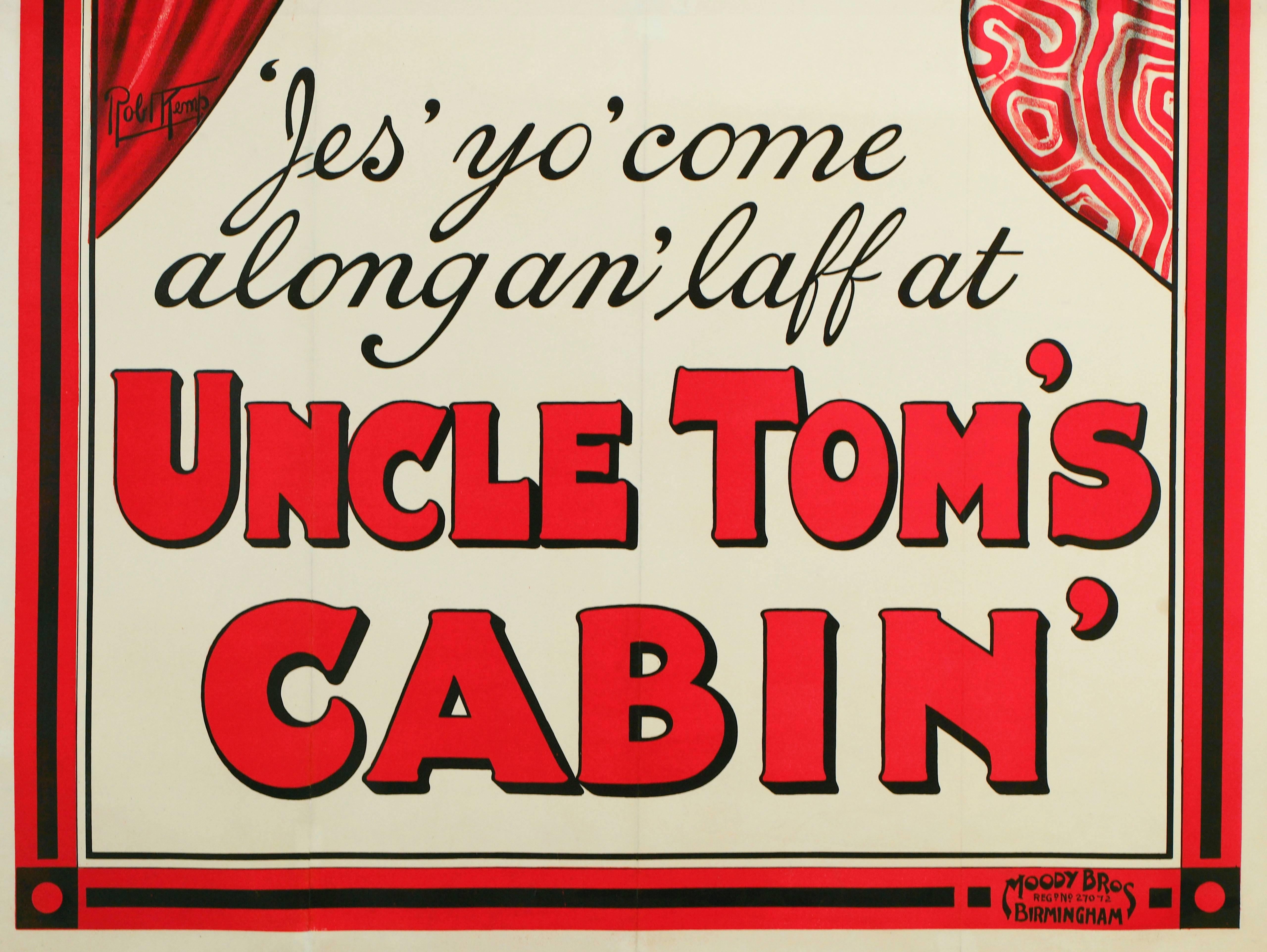 Uncle Tom's Cabin Theatre Poster - Print by Robert Kemp