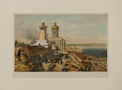 Crimean War lithograph, The Admiralty, Sebastopol
