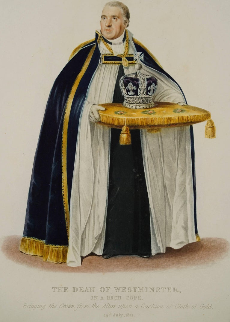  Dean of Westminster Bringing the Crown for the Coronation of George IV - Print by James Stephanoff