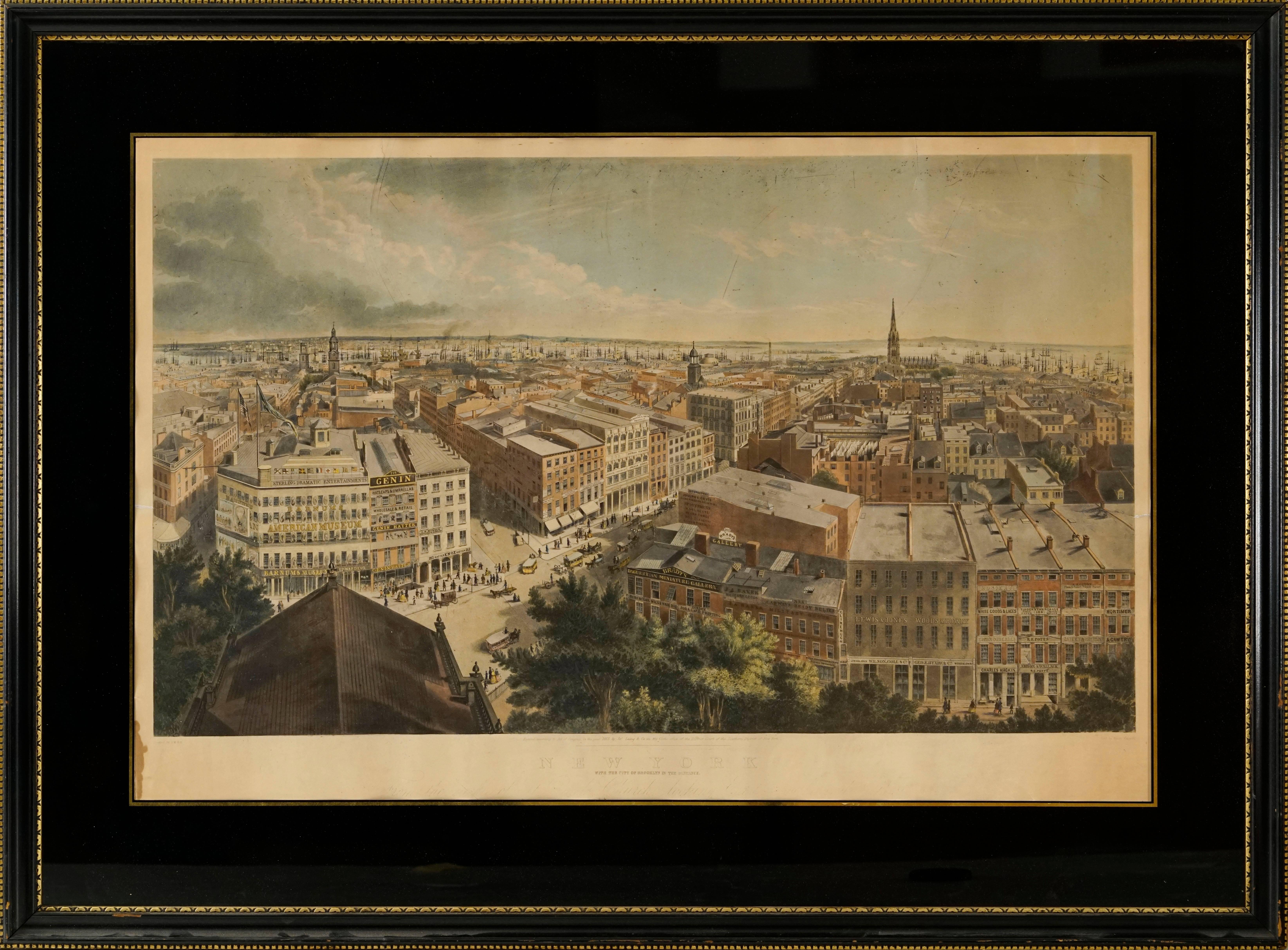 John William Hill Landscape Print - New York with the City of Brooklyn in the Distance