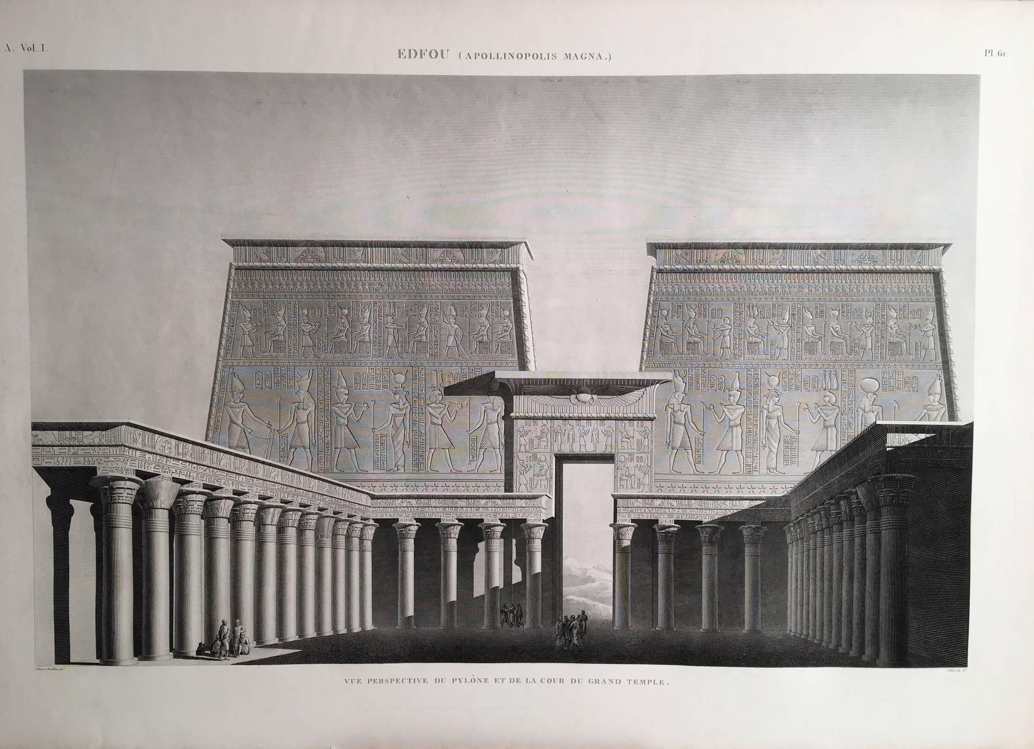 Edfou (Apollinopolis Magna) - Print by Jean-Baptiste Prosper Jollois