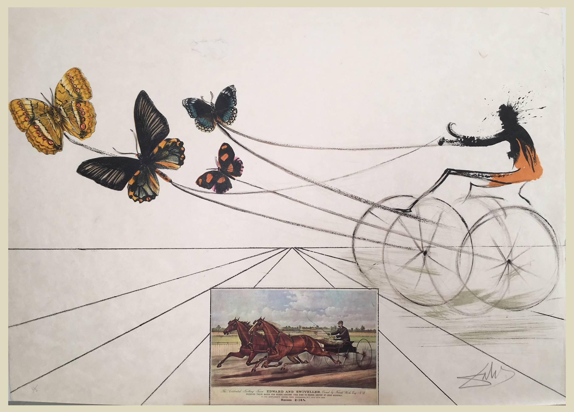 American Trotting Horses No. 1 - Print by Salvador Dalí