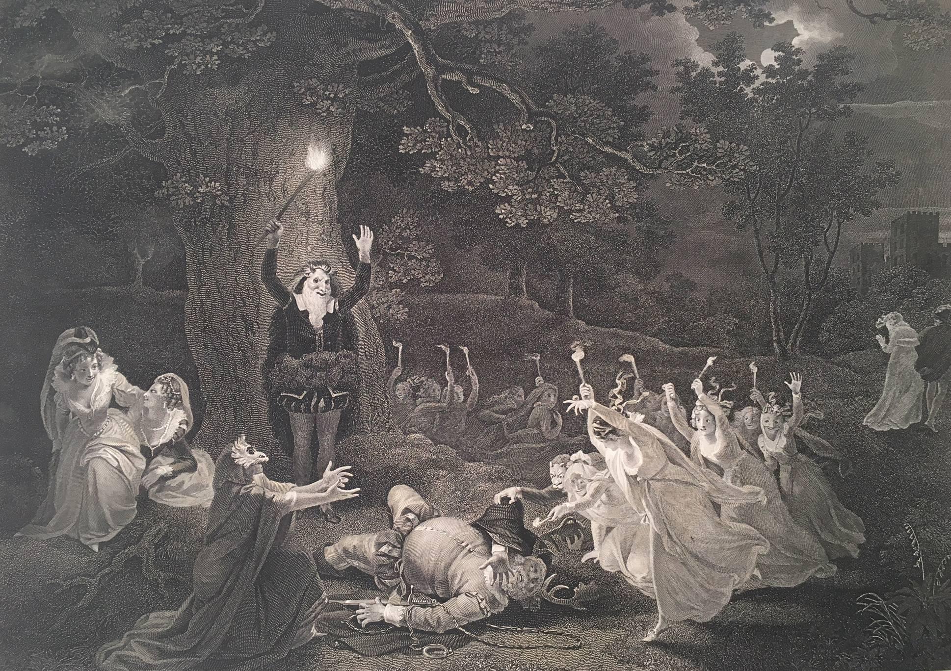 Shakespeare, Merry Wives of Windsor, Act V Scene V - Print by Rob Smirke
