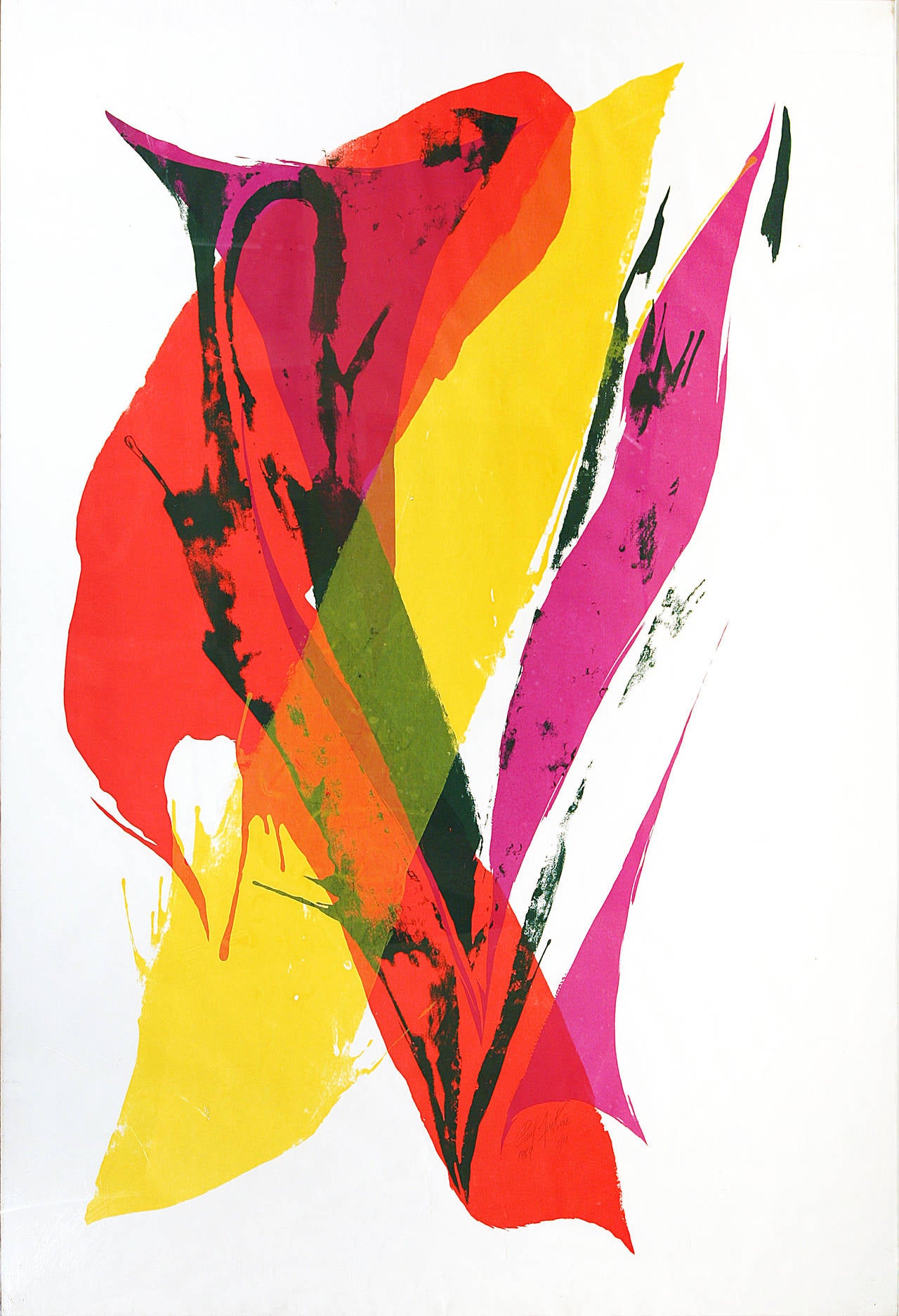Paul Jenkins Abstract Print - Oversized Silkscreen "Untitled"