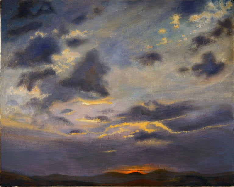 Rachel Newman Landscape Painting - Sky over Montelcino Italy 