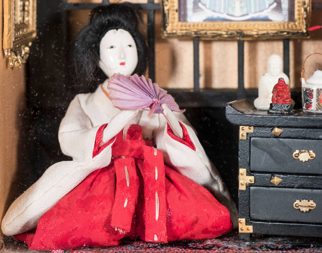 Antique Japanese Doll Diorama  1