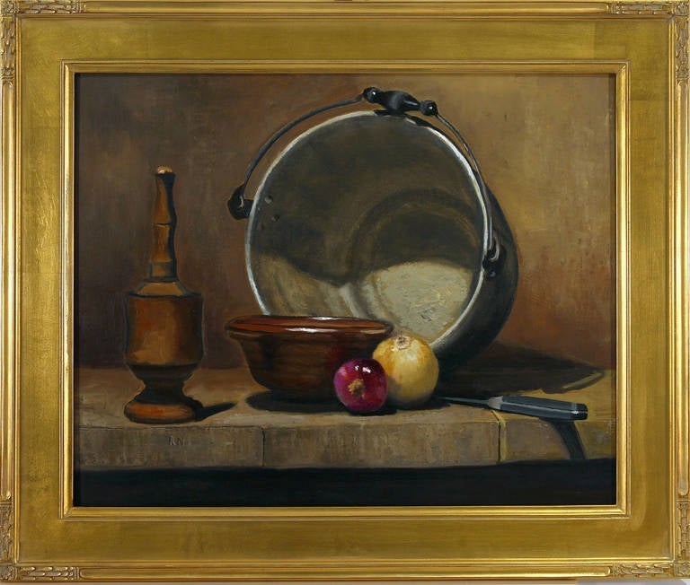 Rachel Newman Still-Life Painting - Homage to Chardin