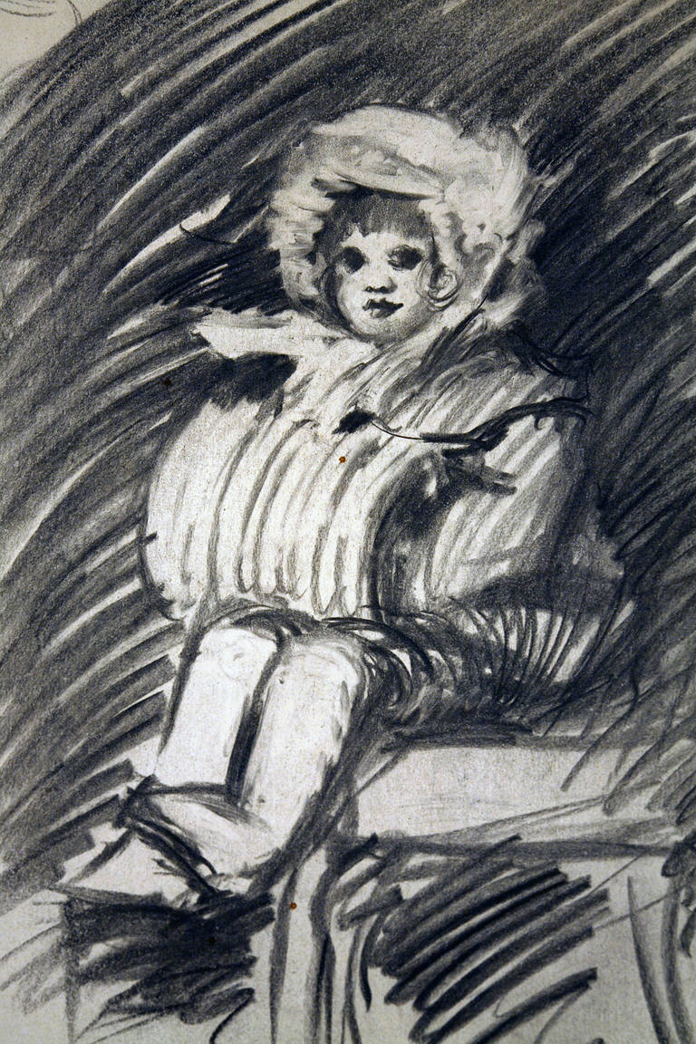 Young Girl with Muff and Winter Hat - Art by Henry Ives Cobb, Jr.