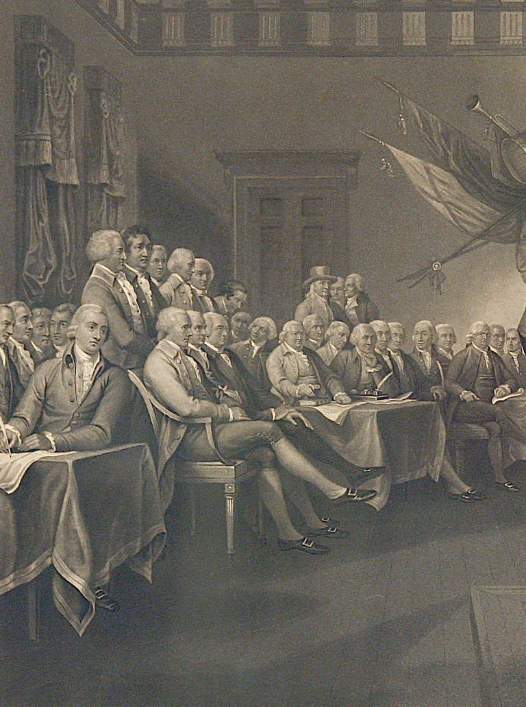 La signature de la Declaration of Independence:: juillet 4::776 - Réalisme Print par John Trumbull